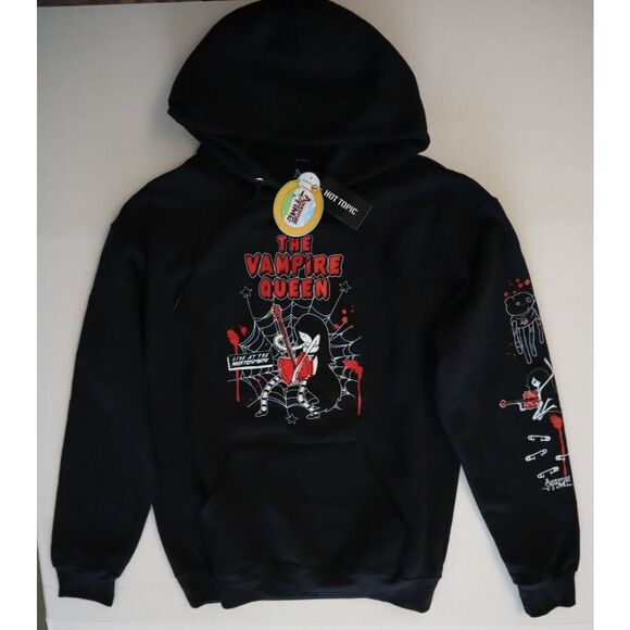 Hot Topic 0023 Unisex Sz Large Black Adventure Time Marceline Guitar Hoodie - Picture 8 of 11